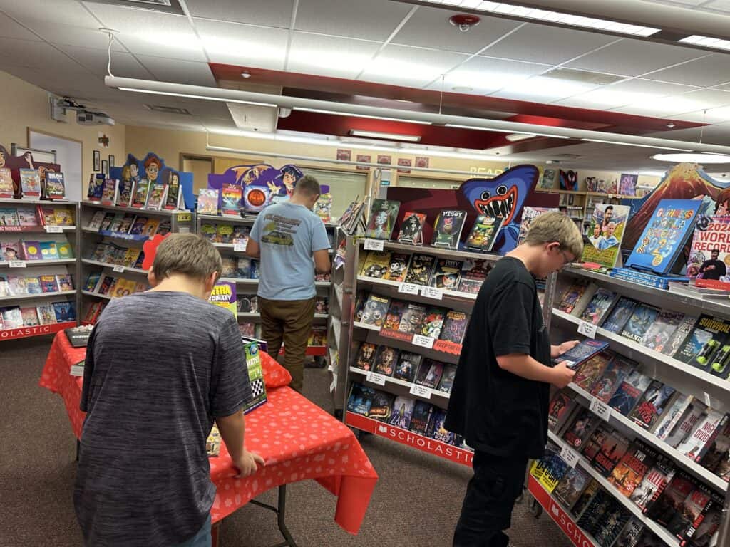 Our students have been enjoying the book fair and discovering new books to enjoy. The book fair will be open until Wednesday, Oct. 2.